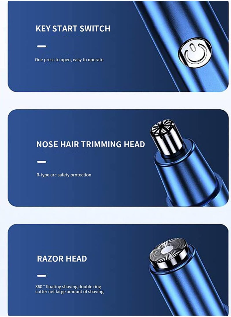Electric Ear and Nose Hair Trimmer, Professional Painless Facial Hair Trimmer, USB Rechargeable Automatic Nose Hair Trimmer, Gifts for Men's Daily Hair Trimmer Grooming Kit
