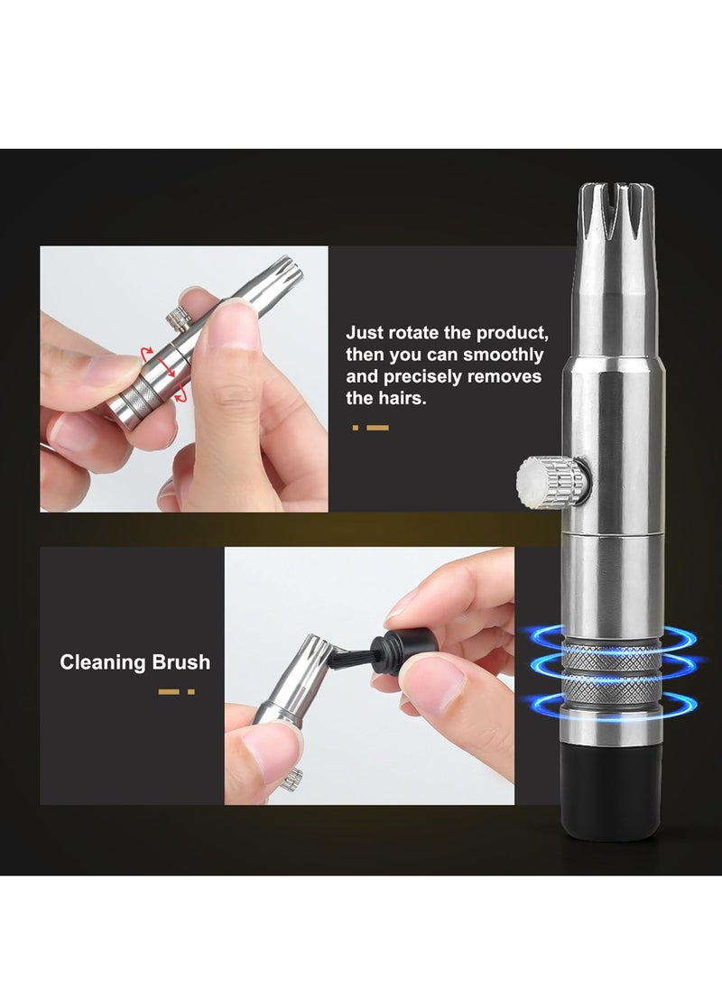 Nose Hair Trimmer, Manual Nose Hair Trimmer, Professional Nose & Ear Hair Clipper, Stainless Steel Nose Hair Remover, Unisex, Battery-Free, Washable, Painless