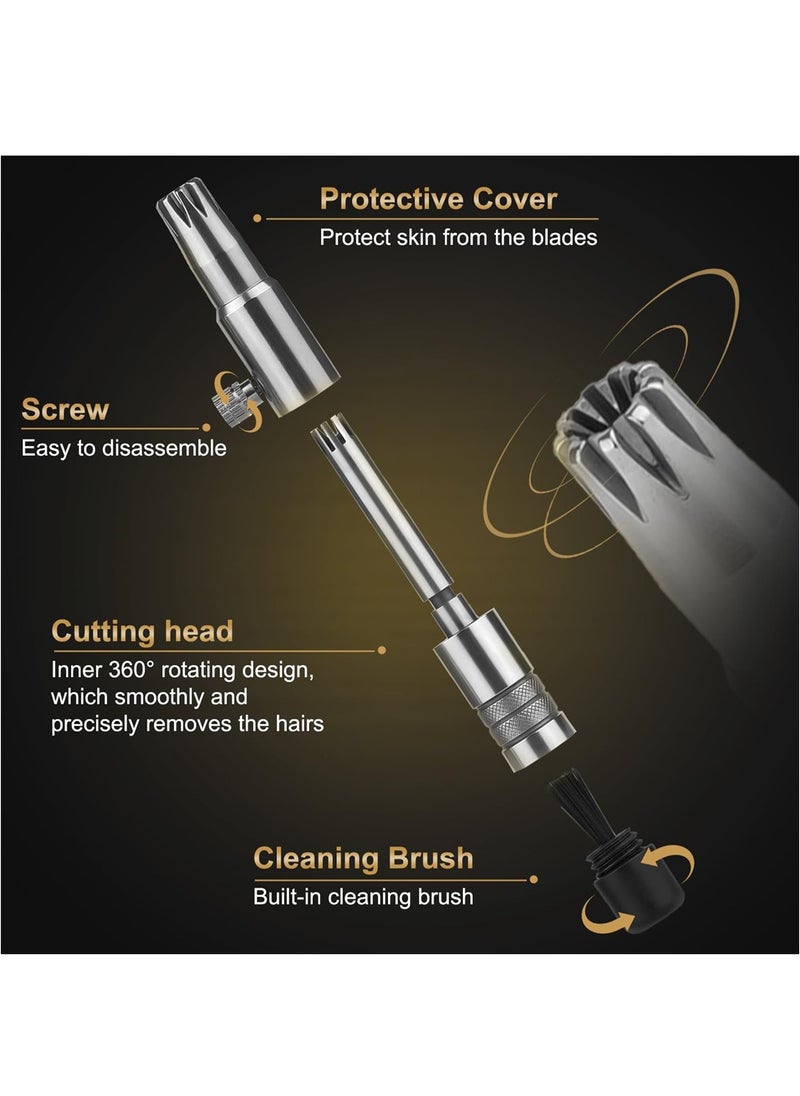 Nose Hair Trimmer, Manual Nose Hair Trimmer, Professional Nose & Ear Hair Clipper, Stainless Steel Nose Hair Remover, Unisex, Battery-Free, Washable, Painless