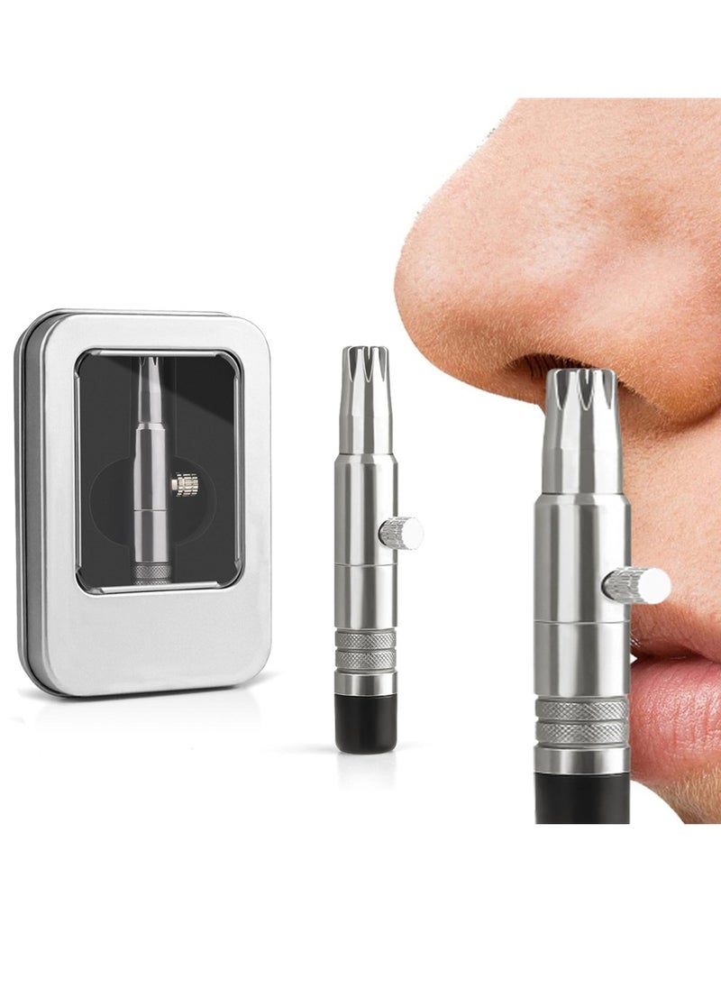 Nose Hair Trimmer, Manual Nose Hair Trimmer, Professional Nose & Ear Hair Clipper, Stainless Steel Nose Hair Remover, Unisex, Battery-Free, Washable, Painless