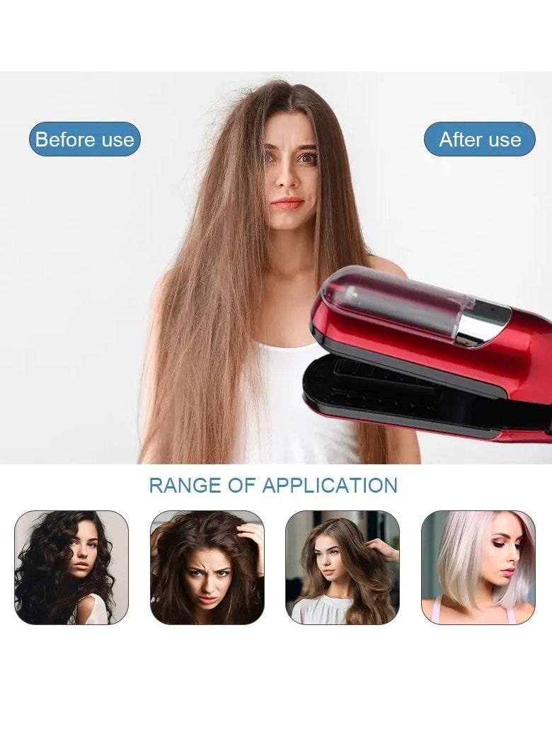 Hair Trimmer, Durable Stainless Steel Rechargeable Cordless Split Hair Trimmer, Compact And Portable Hair Split Ends Trimmer, User Friendly Damaged Hair Remover Hair Cutting Tool, (White)