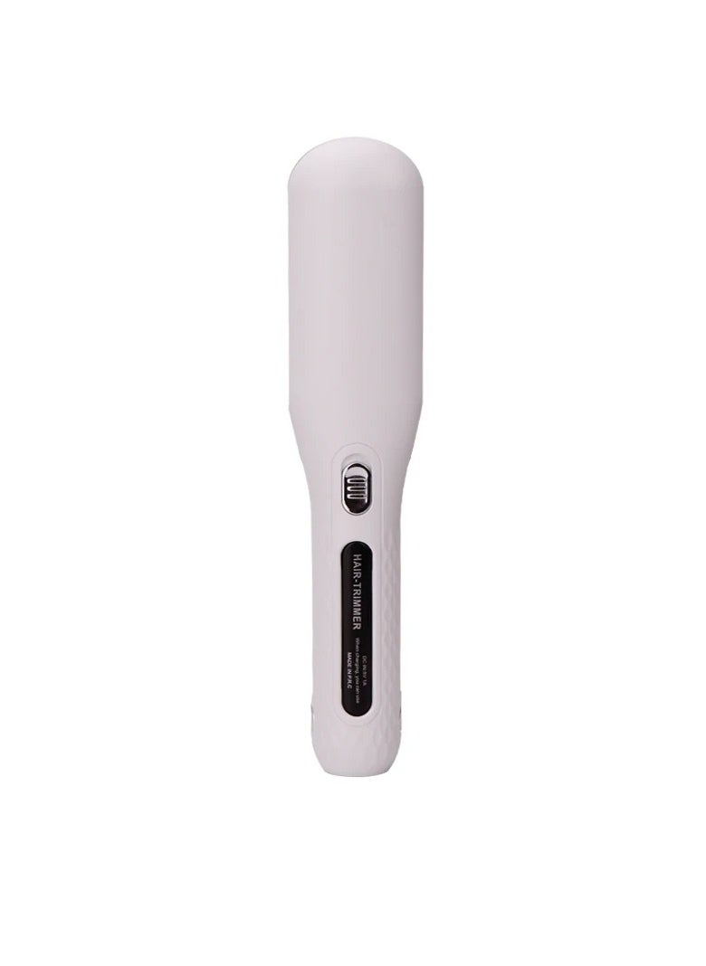 Hair Trimmer, Durable Stainless Steel Rechargeable Cordless Split Hair Trimmer, Compact And Portable Hair Split Ends Trimmer, User Friendly Damaged Hair Remover Hair Cutting Tool, (White)