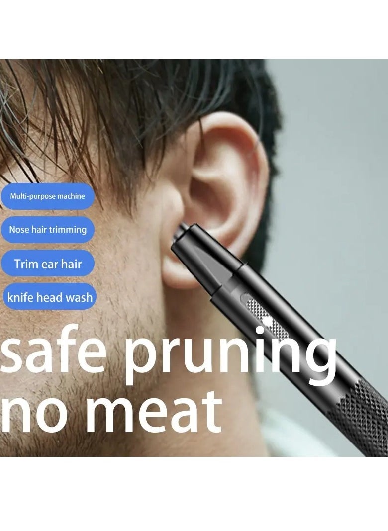 Electric Nose Hair Clipper, Portable Waterproof Electric Men Nose Hair Trimmer, Easy To Clean Usb Charging High Quality Ear Hair Removal Machine For Eyebrow, Ear, Nose, (1pc, White)