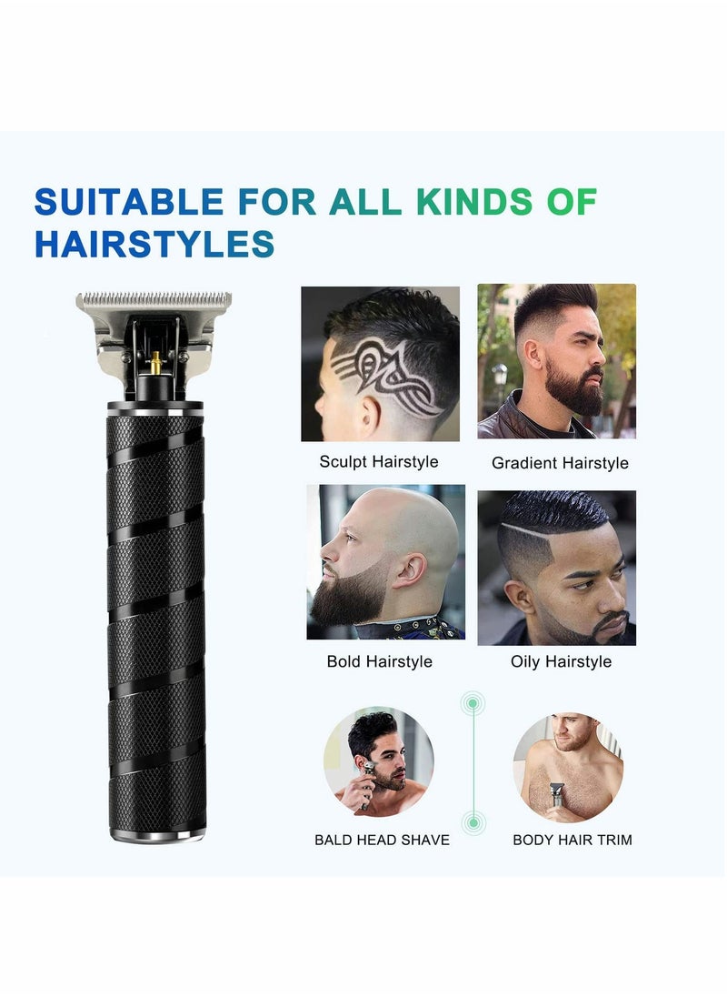 Beard Trimmer for Men, Trimmer for Men Professional Zero Gapped Trimmer Cordless Edgers Clippers Grooming Kit with Guide Combs Gifts for Men (Black)