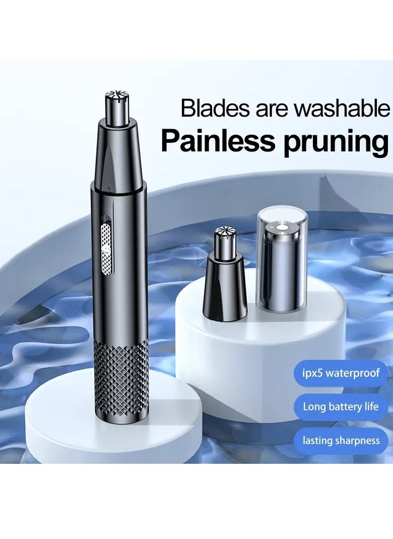 Electric Nose Hair Clipper, Portable Waterproof Electric Men Nose Hair Trimmer, Easy To Clean Usb Charging High Quality Ear Hair Removal Machine For Eyebrow, Ear, Nose, (1pc, Blue)