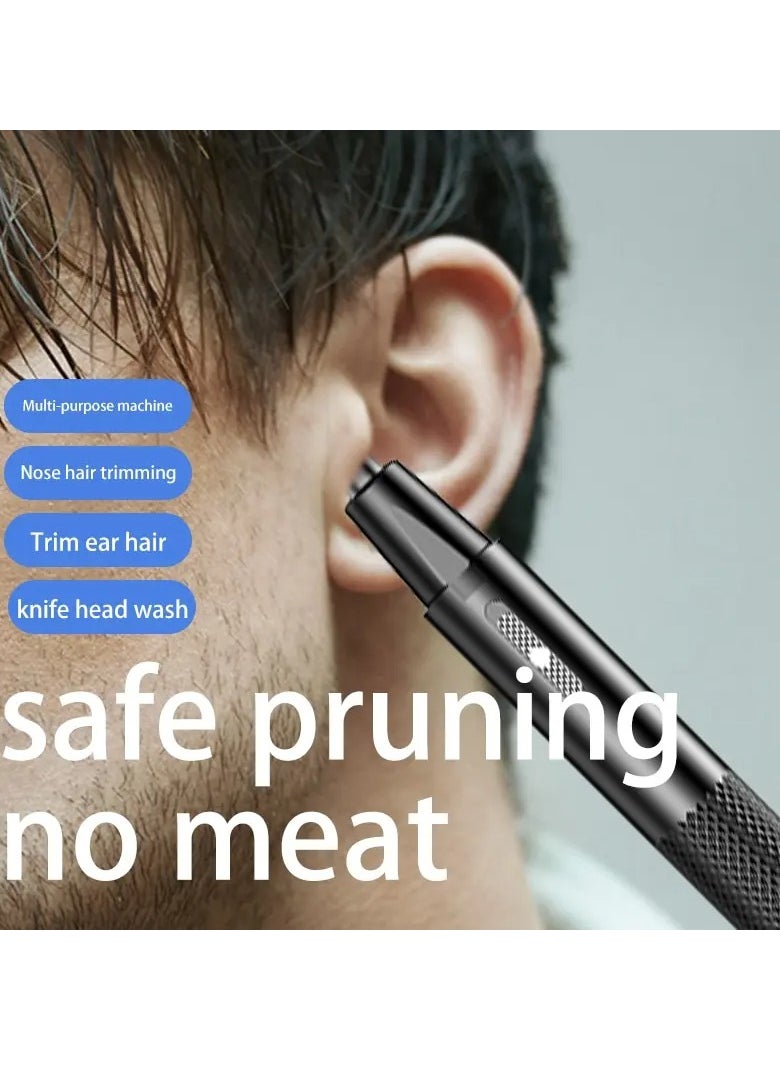 Electric Nose Hair Clipper, Portable Waterproof Electric Men Nose Hair Trimmer, Easy To Clean Usb Charging High Quality Ear Hair Removal Machine For Eyebrow, Ear, Nose, (1pc, Blue)