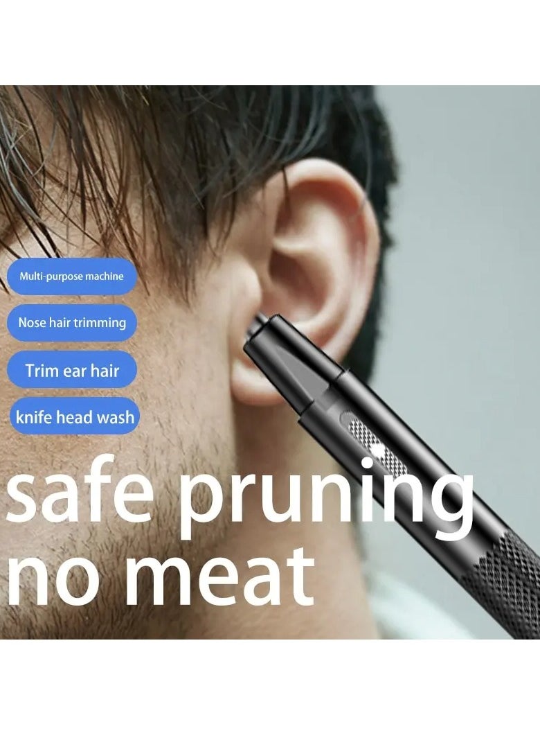 Electric Nose Hair Clipper, Portable Waterproof Electric Men Nose Hair Trimmer, Easy To Clean Usb Charging High Quality Ear Hair Removal Machine For Eyebrow, Ear, Nose, (1pc, Black)