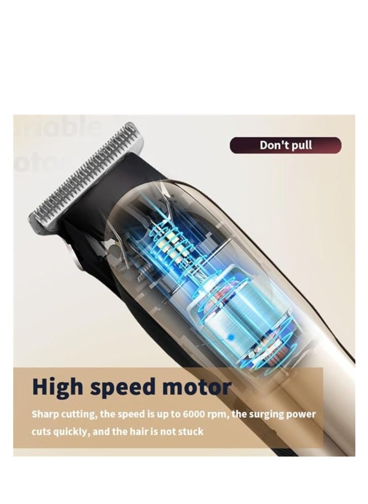 Hair Clippers & Trimmer for Men, Complete Hair and Trimming Kit, Rechargeable, with LED Display, Professional Beard Grooming Kit for Barbers and Stylists, Ideal Gift for Men