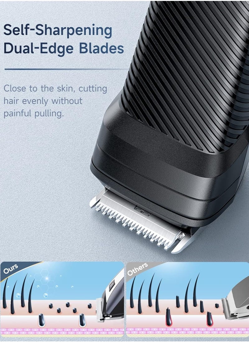 Beard Trimmer Hair Clipper for Men Men's Grooming Kit with Cordless Rechargeable Hair Nose Trimmer Electric Shaver Stainless Steel Blades for Painless Facial Body Hair Removal