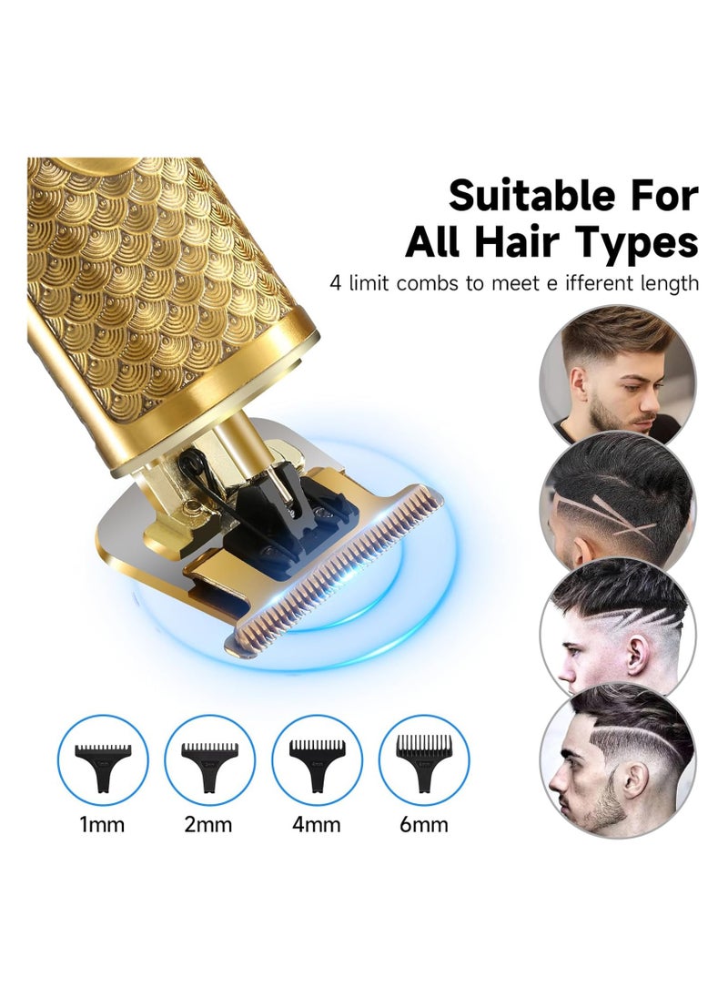 Waterproof Cordless Beard Trimmer for Men with LCD Display Professional Hair Clippers Grooming Set Ideal Gifts for Men