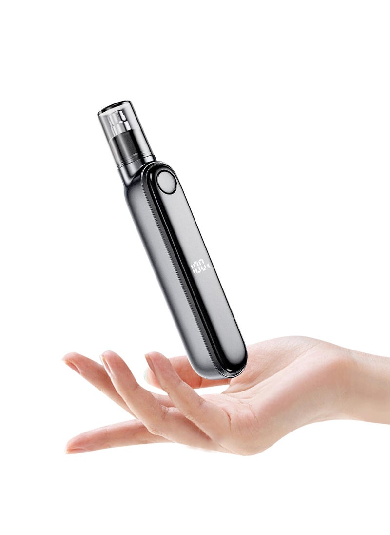 Rechargeable Nose Hair Trimmer with LCD Display, Waterproof Dual Blade Clipper for Men and Women, Efficient Ear and Nose Hair Removal
