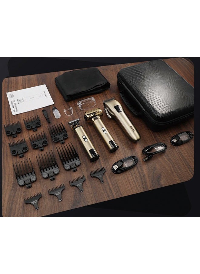 Hair Clippers for Men - Professional Hair Trimmer Set, Beard Trimmer Electric Razor Shavers for Men, 3 in 1 Waterproof Men Grooming Kit, with LCD Display, Ideal Gift for Him