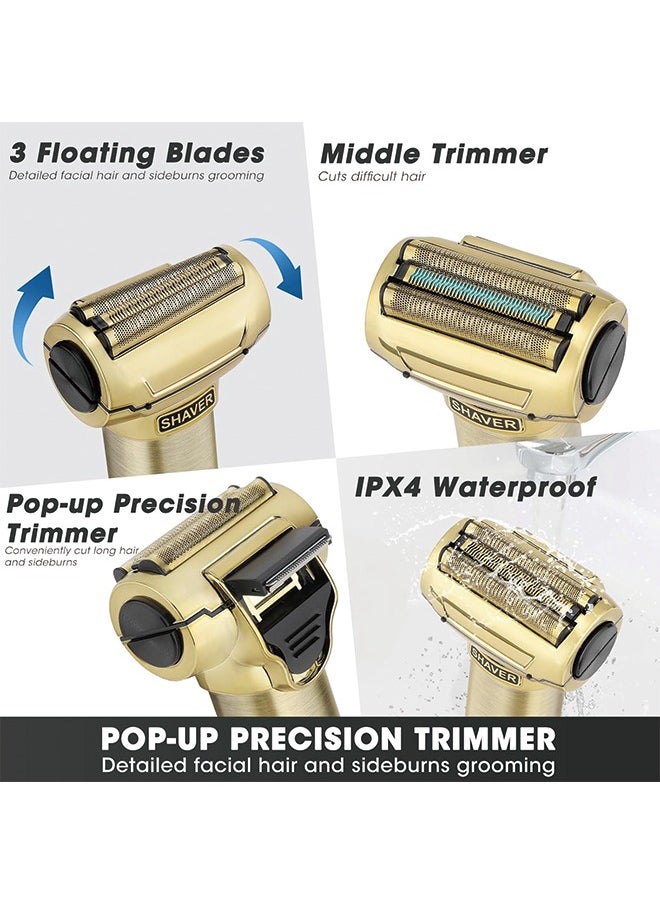 Hair Clippers for Men - Professional Hair Trimmer Set, Beard Trimmer Electric Razor Shavers for Men, 3 in 1 Waterproof Men Grooming Kit, with LCD Display, Ideal Gift for Him