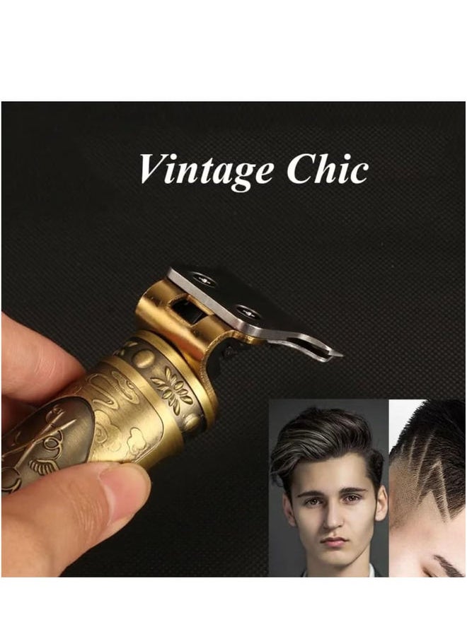 Professional Hair Clipper With Swift Scissor Set Gold 380grams