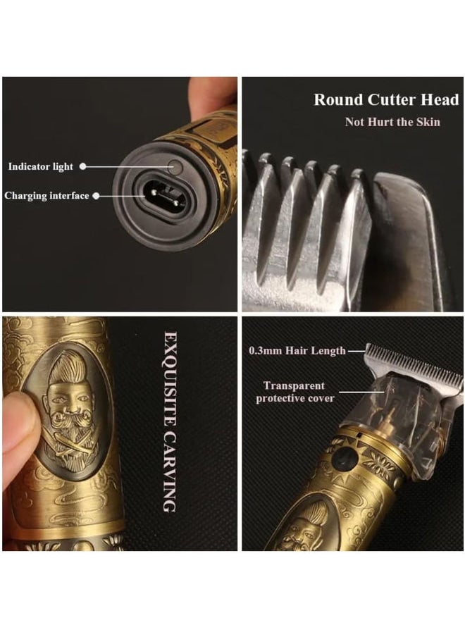 Professional Hair Clipper With Swift Scissor Set Gold 380grams