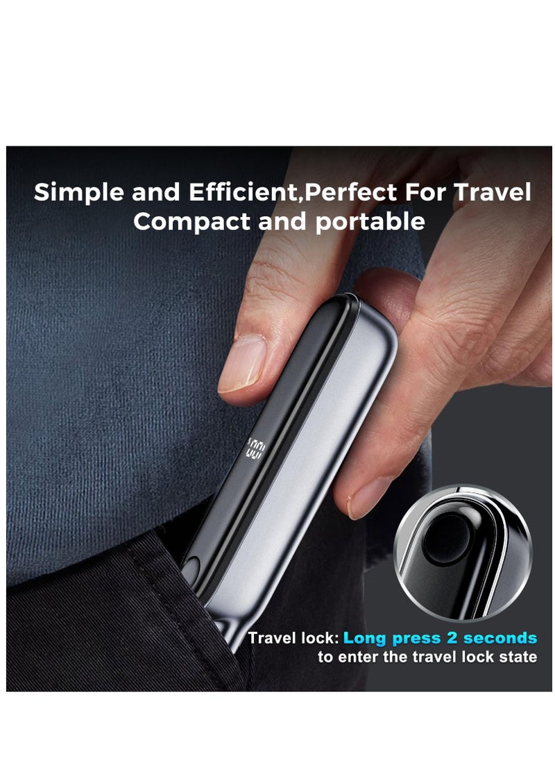 Rechargeable Nose Hair Trimmer with LCD Display, Waterproof Dual Blade Clipper for Men and Women, Perfect for Ear and Nose Grooming