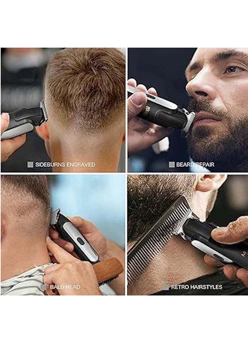 Peanut cordless hair clipper for men, 7600rpm high speed trimmer, bald head and face shaver with led display, 1.5 hours quick charge and 50 minutes runtime.