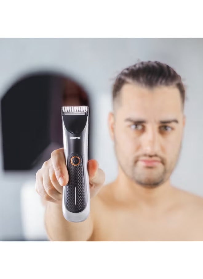 Professional Beard Trimmer With Pro Shield 1.0 Technology, Beard Trimmer with High Capacity Battery and Waterproof Design Black