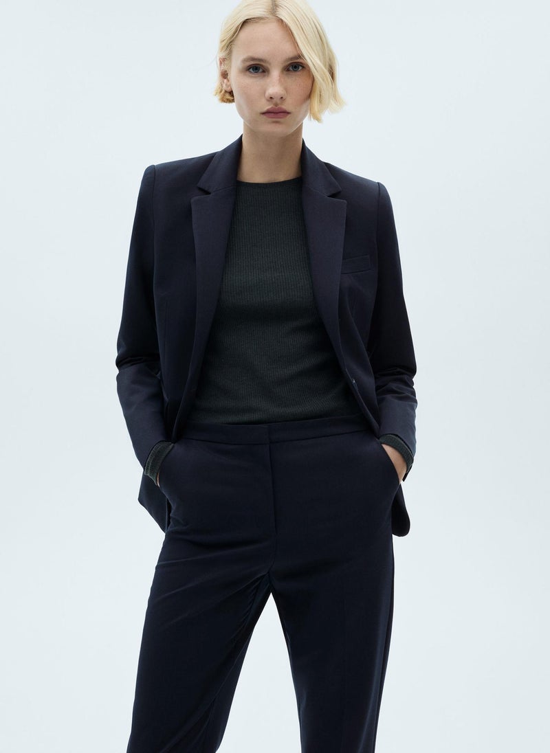 Straight Fit Suit Pants