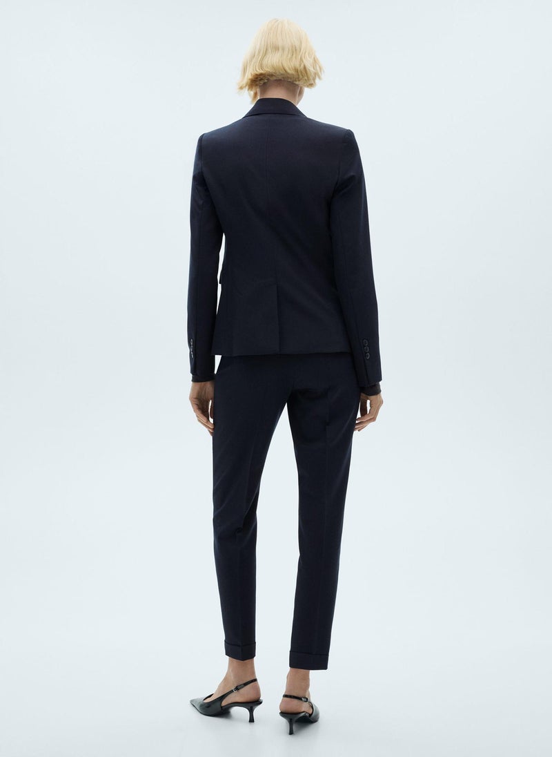 Straight Fit Suit Pants