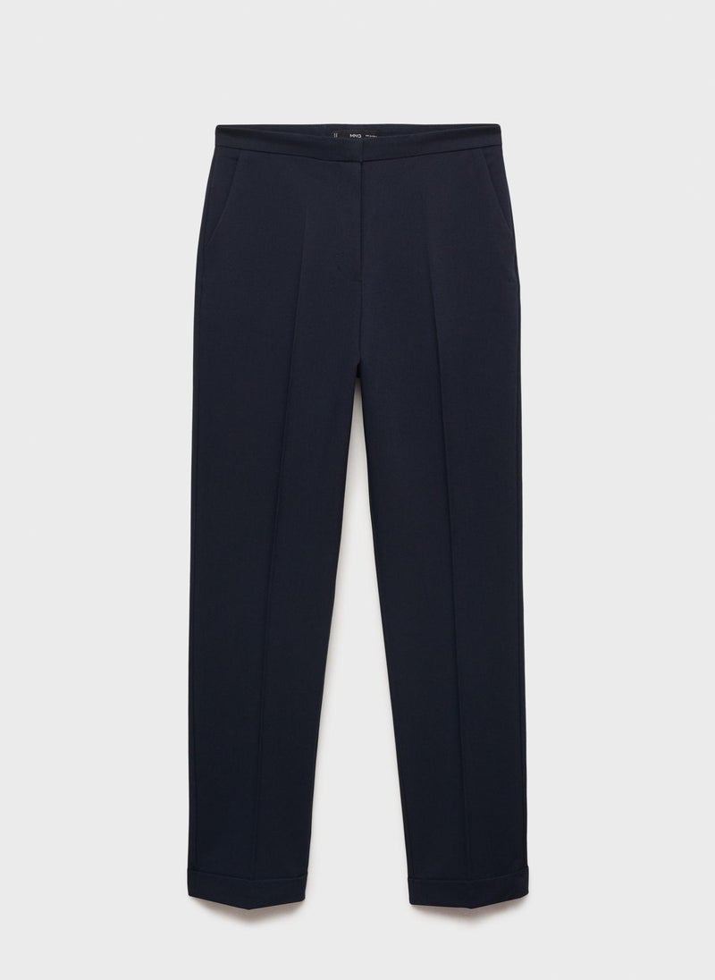 Straight Fit Suit Pants