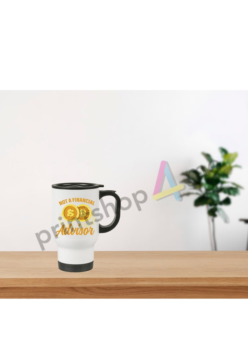 Crypto Currency Bitcoin Travel Mug for Bitcoin lovers and Traders (Design 5)
