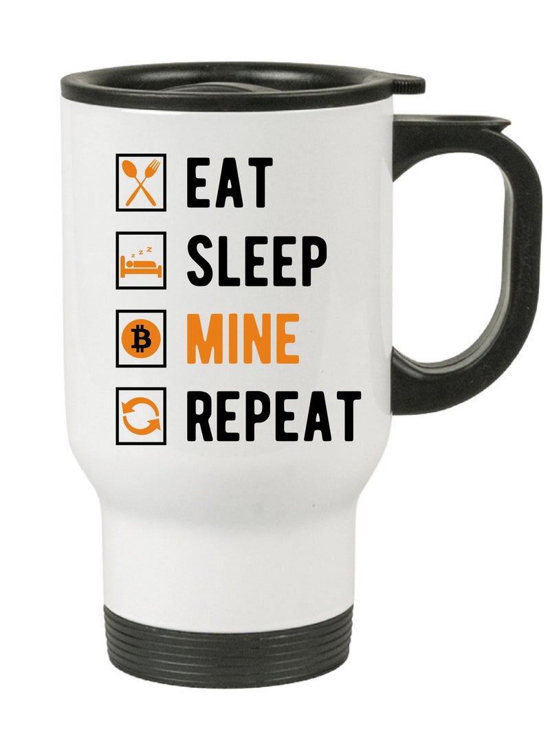 Crypto Currency Bitcoin Travel Mug for Bitcoin lovers and Traders (Design 2)