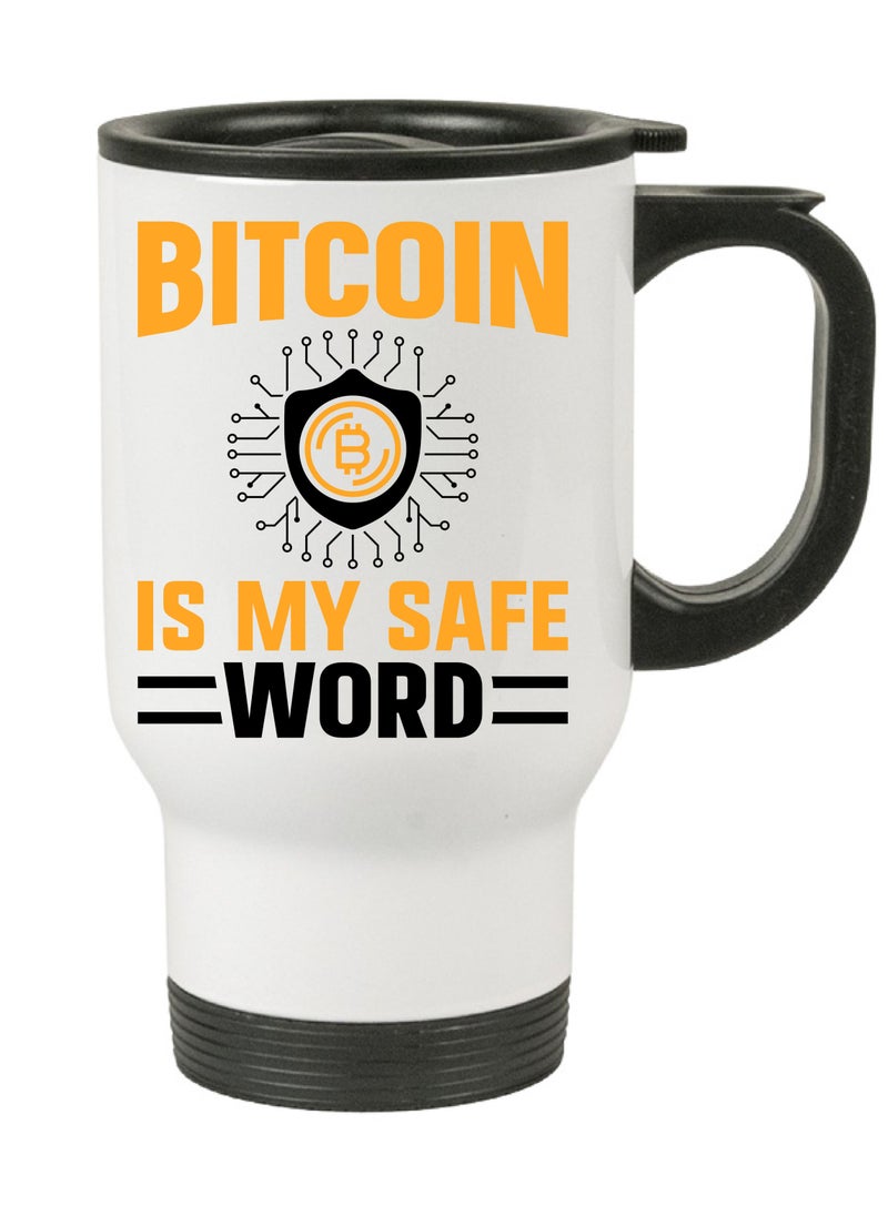 Crypto Currency Bitcoin Travel Mug for Bitcoin lovers and Traders (Design 10)