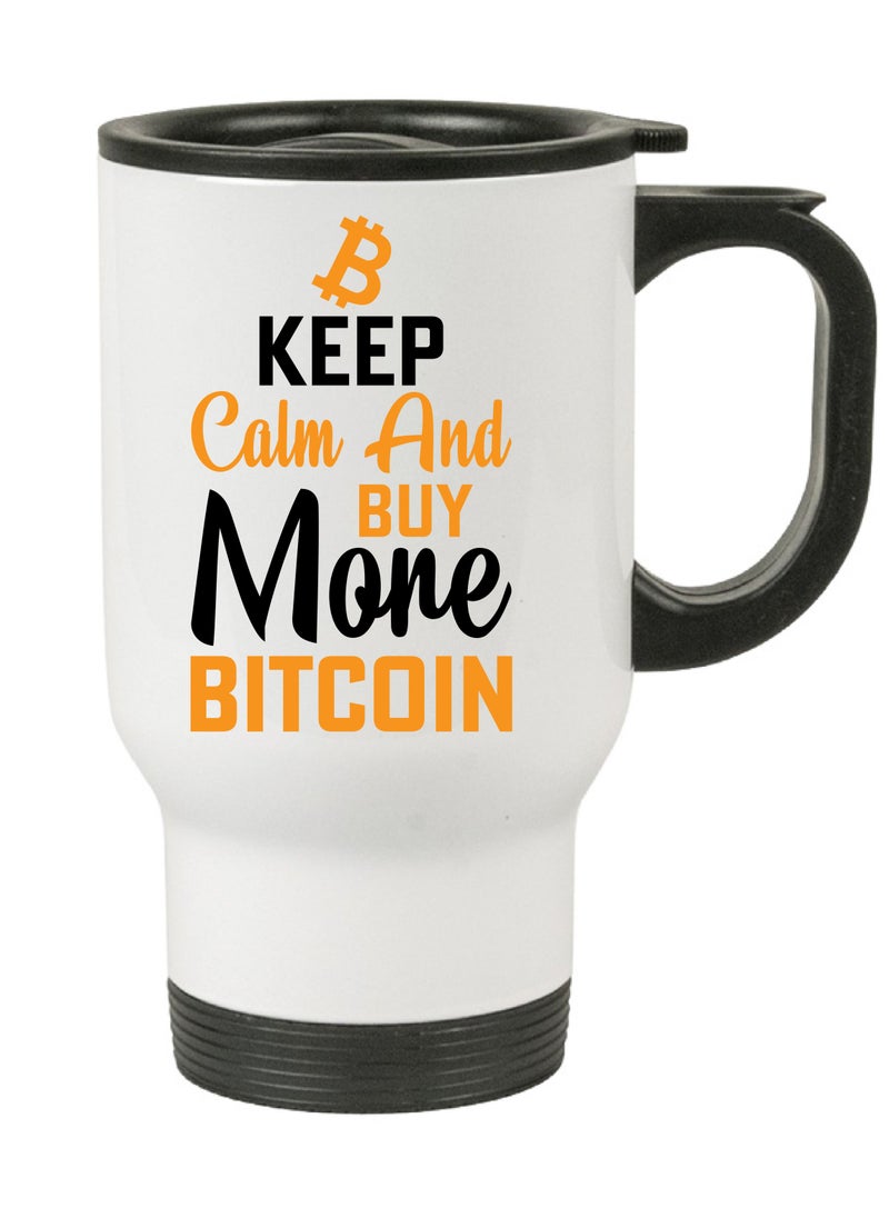 Crypto Currency Bitcoin Travel Mug for Bitcoin lovers and Traders (Design 3)