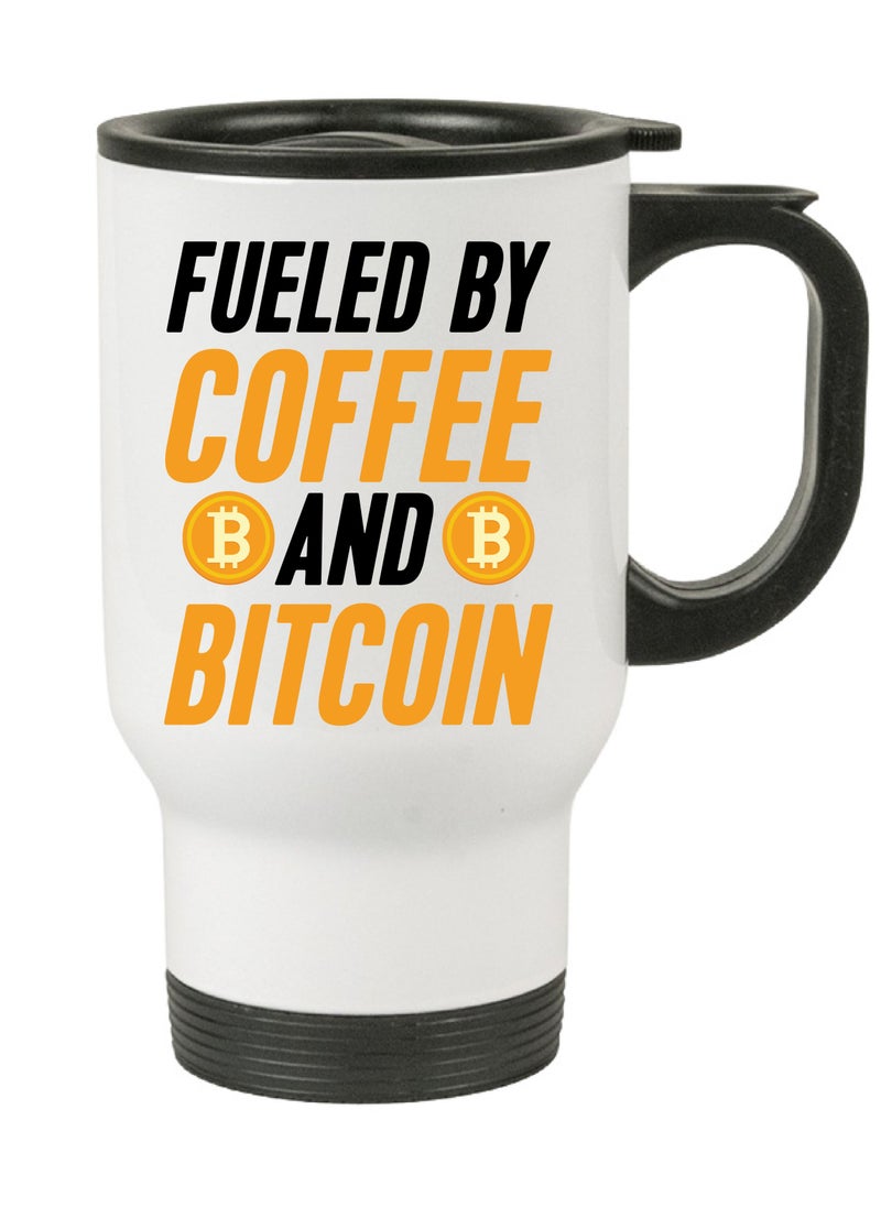 Crypto Currency Bitcoin Travel Mug for Bitcoin lovers and Traders Design 4