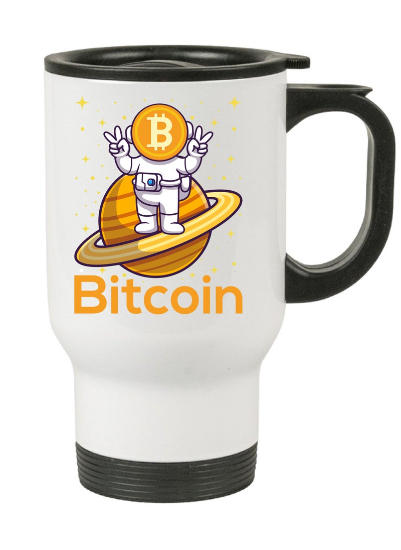 Crypto Currency Bitcoin Travel Mug for Bitcoin lovers and Traders Design 6