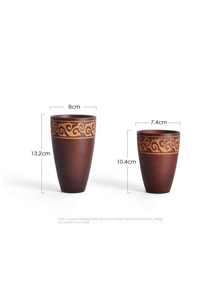 5-Piece Wooden Tea Cups