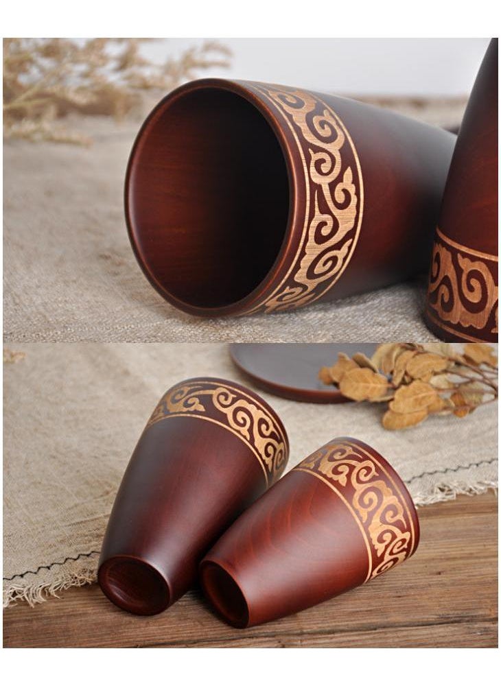 5-Piece Wooden Tea Cups
