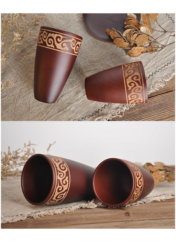 5-Piece Wooden Tea Cups