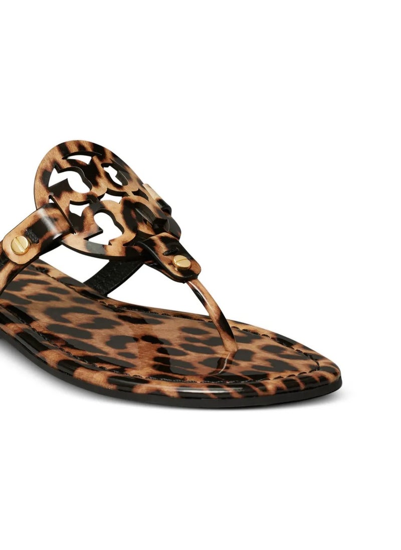 Miller printed patent sandal