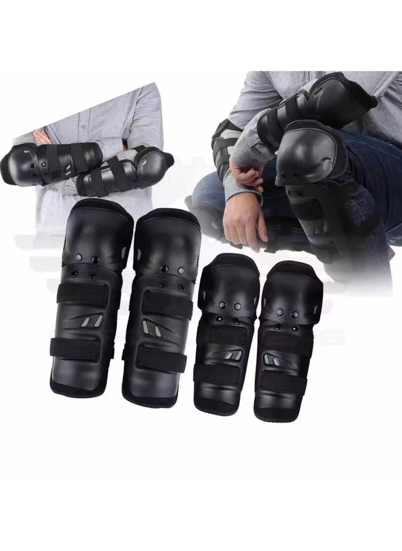 4-Piece Adjustable Protector Knee Pads And Elbow Set