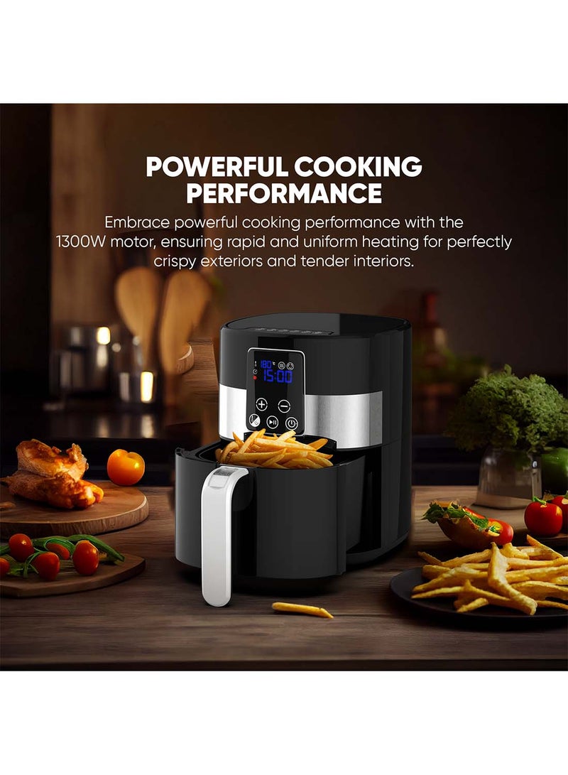Air Fryer, Touch Panel, Led Display, Xl Size Non-Stick Basket, 1-60-Min Timer, Temp Control, Effortless Cleaning, No-Oil Healthy Frying Grilling Roasting And Baking 4.2 L 1520 W NAF388D3 Black