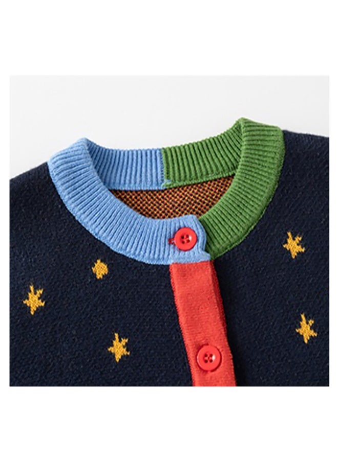 Navy Multi Space Rocket Cardigan/Warmer/Sweater for Toddlers & Kids