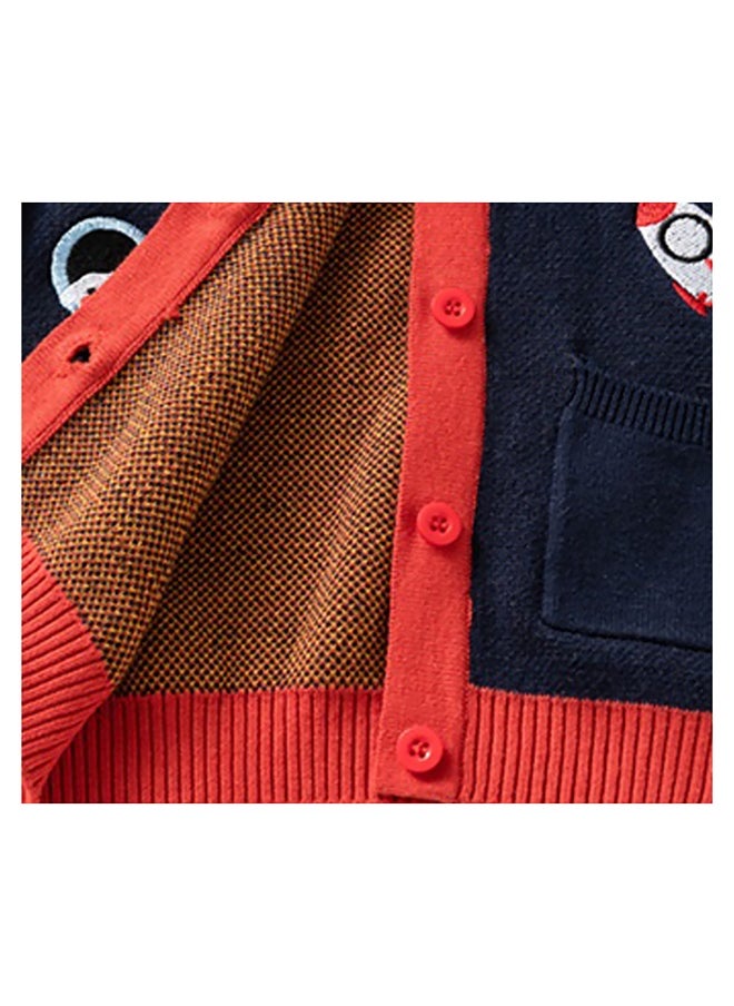 Navy Multi Space Rocket Cardigan/Warmer/Sweater for Toddlers & Kids