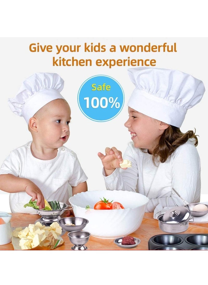Kitchenware Cookware Cooking Toys 16 Pcs Stainless Steel Pretend Play Kitchen Toys Mini Model Children Kids Pot Pan