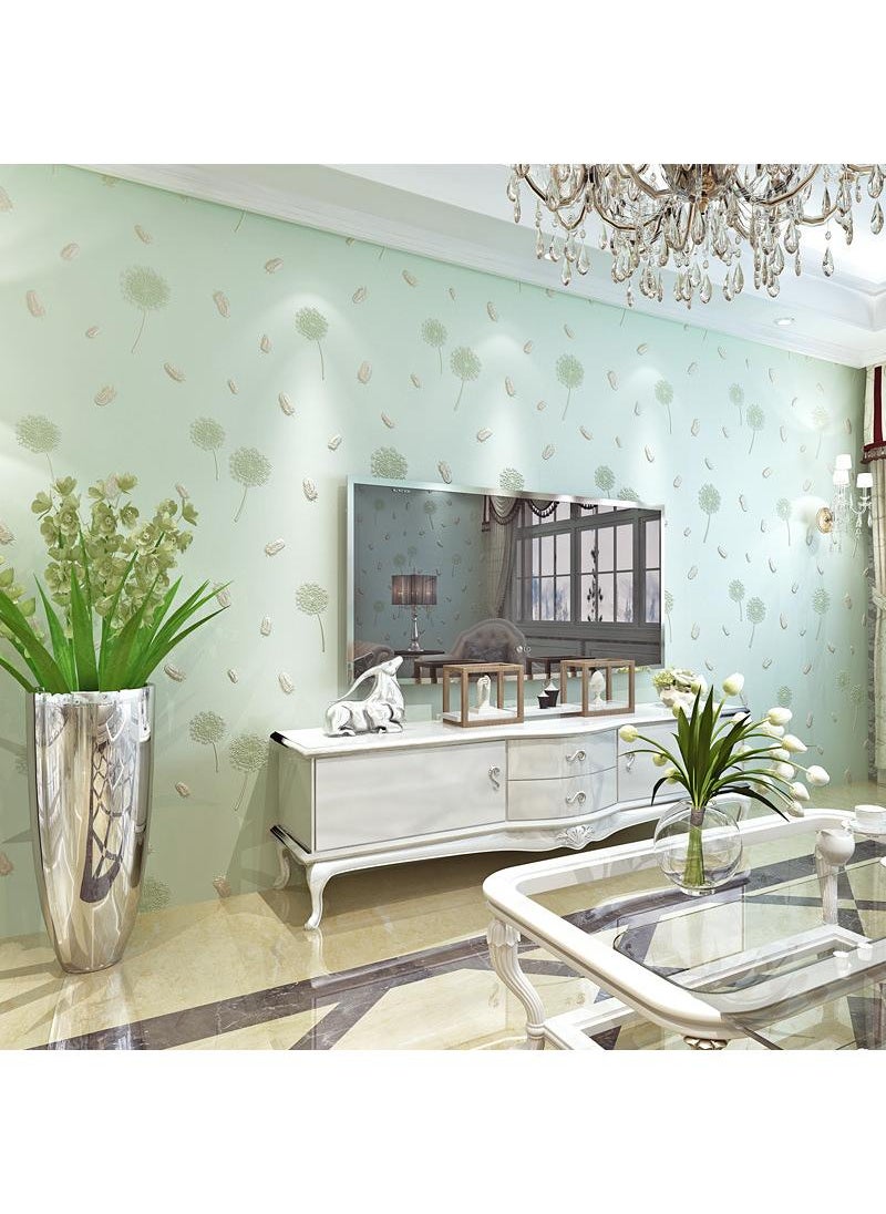 Dandelion Design Thicken Waterproof Self-Adhesive Wallpaper For Kids Room And Television Background Wall 0.53*9.5 Meters