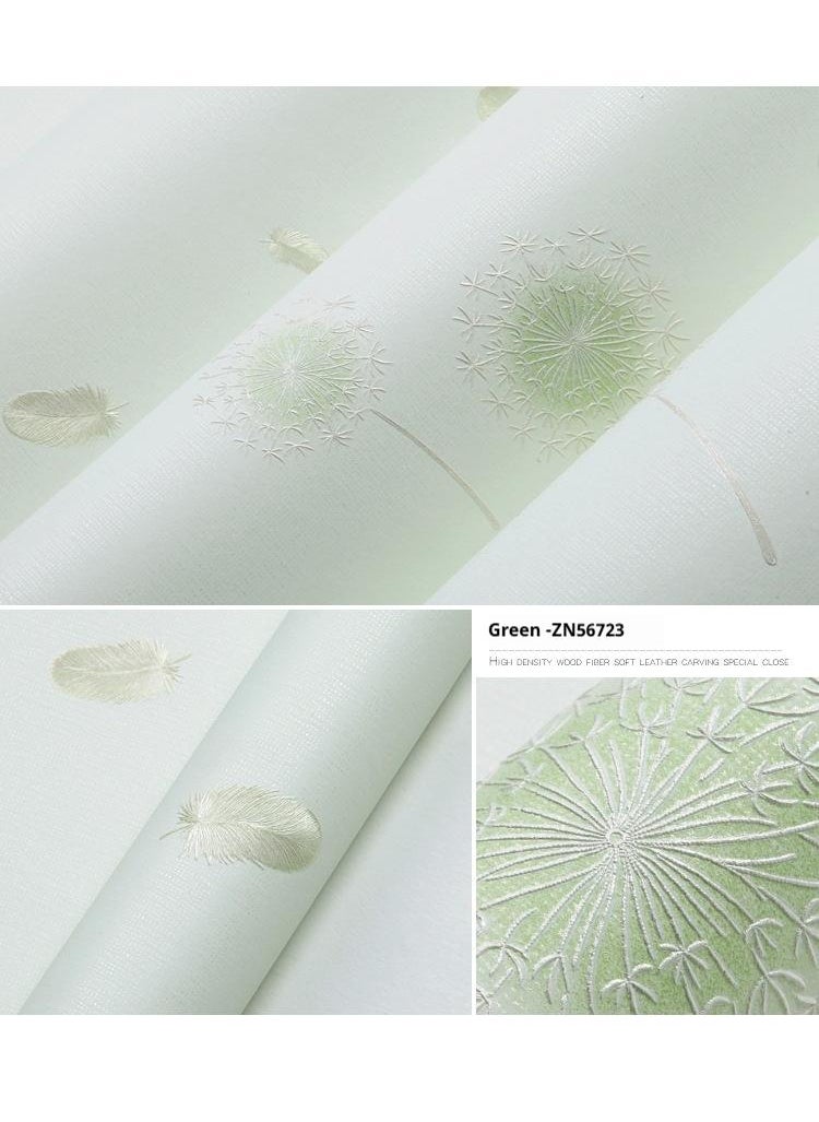 Dandelion Design Thicken Waterproof Self-Adhesive Wallpaper For Kids Room And Television Background Wall 0.53*9.5 Meters