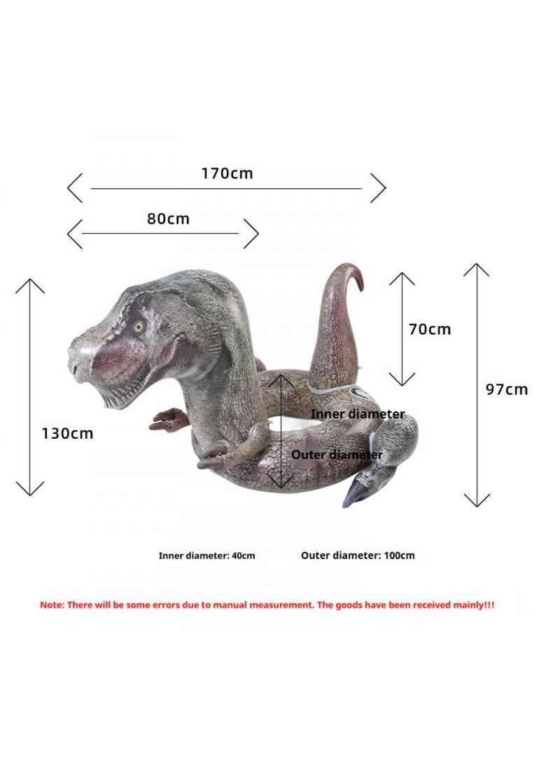 Simulated Tyrannosaurus Rex Inflatable Pool Float For Kids And Adult Pool Floaties Realistic Large Swim Ring