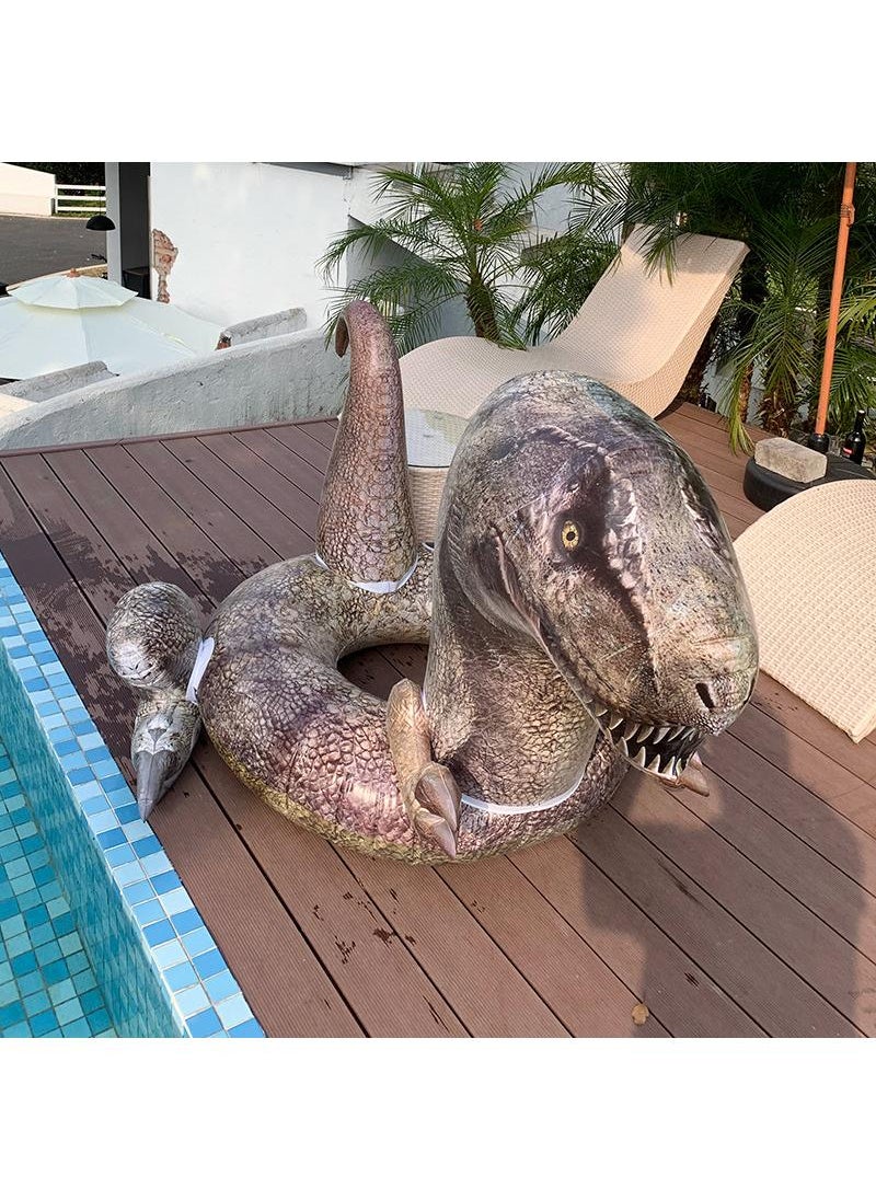 Simulated Tyrannosaurus Rex Inflatable Pool Float For Kids And Adult Pool Floaties Realistic Large Swim Ring