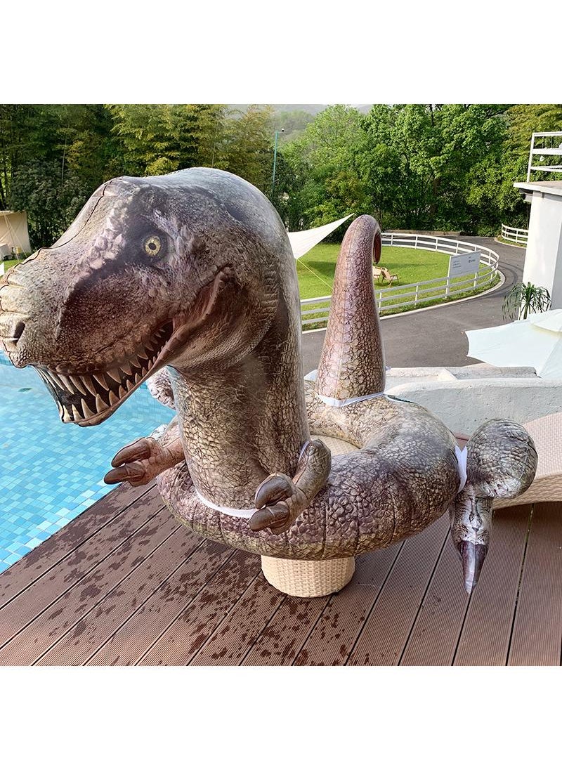 Simulated Tyrannosaurus Rex Inflatable Pool Float For Kids And Adult Pool Floaties Realistic Large Swim Ring