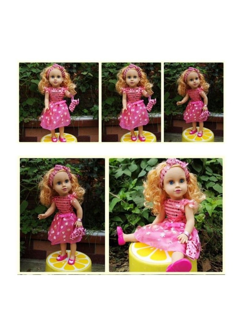 American Girls Simulated Doll Toys Blink Doll Children's Music Toys Can Stand 18inch