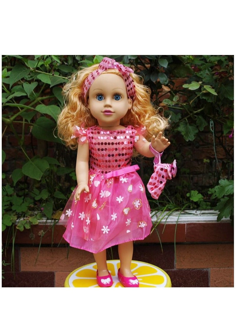 American Girls Simulated Doll Toys Blink Doll Children's Music Toys Can Stand 18inch