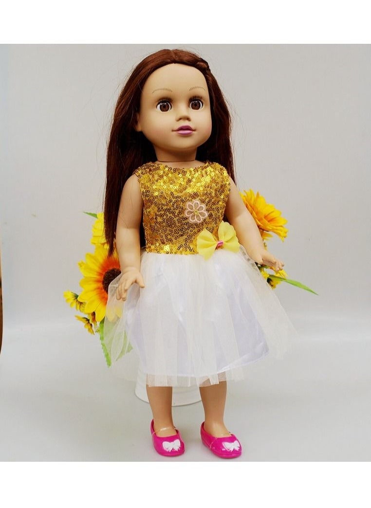 American Girls Simulated Doll Toys Blink Doll Children's Music Toys Can Stand 18inch