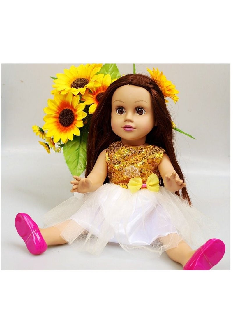 American Girls Simulated Doll Toys Blink Doll Children's Music Toys Can Stand 18inch