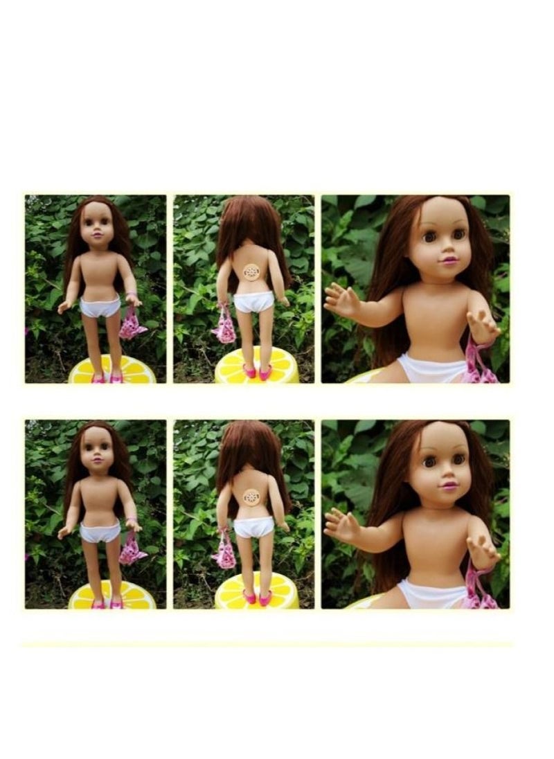 American Girls Simulated Doll Toys Blink Doll Children's Music Toys Can Stand 18inch